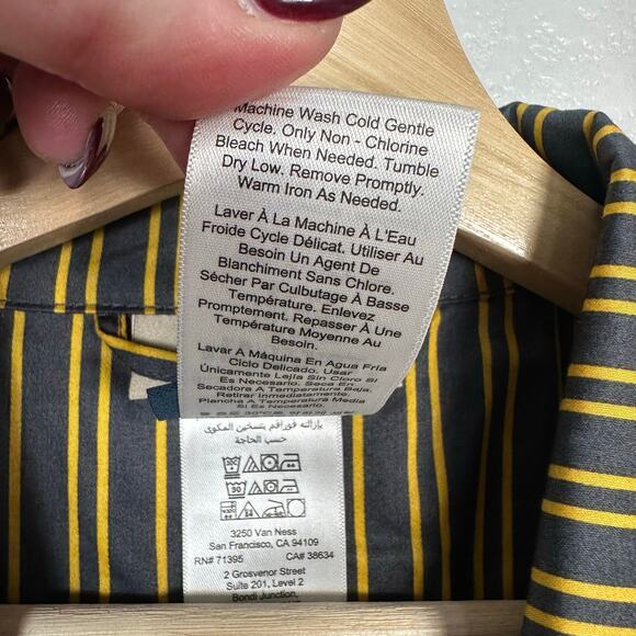 Harry Potter x Potterybarn Hufflepuff House Sateen Long Sleeve Pant Pajama Set M - Picture 8 of 16